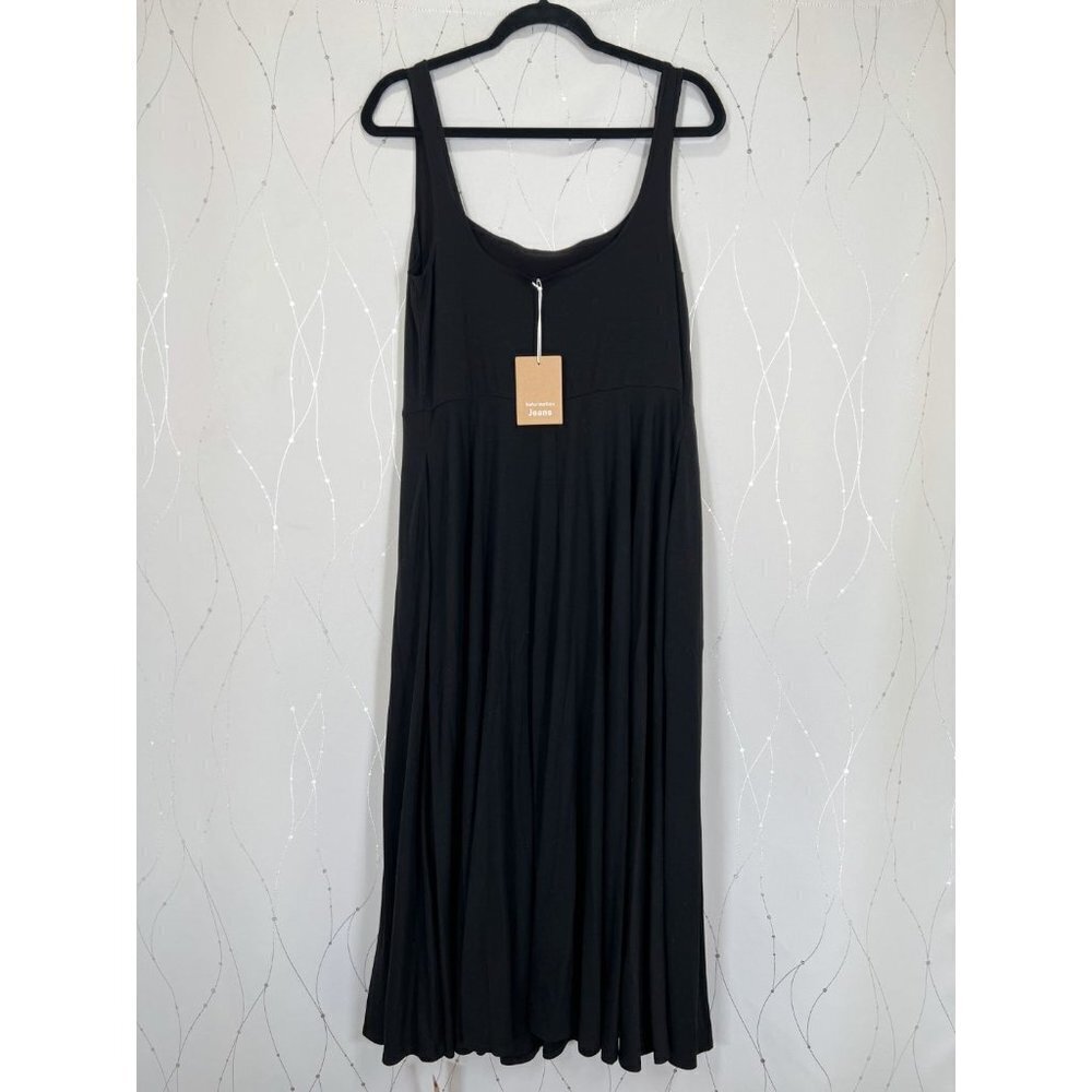 NWT Reformation Jeans Black Mary Midi Dress - Picture 8 of 14
